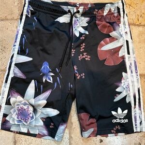 Adidas Brown and Pink Patterned Shorts